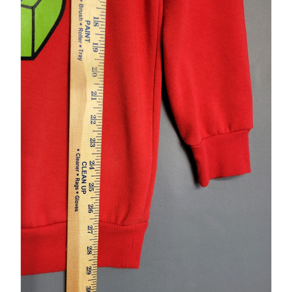 Looney Tunes Marvin The Martian Sweatshirt Size Small Red Soft Pullover WB - Picture 6 of 12